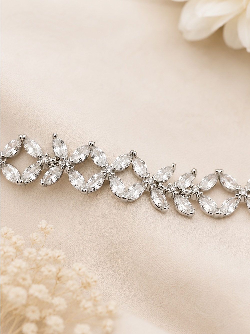 Kendra Scott Rosalie Silver Tennis Bracelet in White CZ - Picture 5 of 6